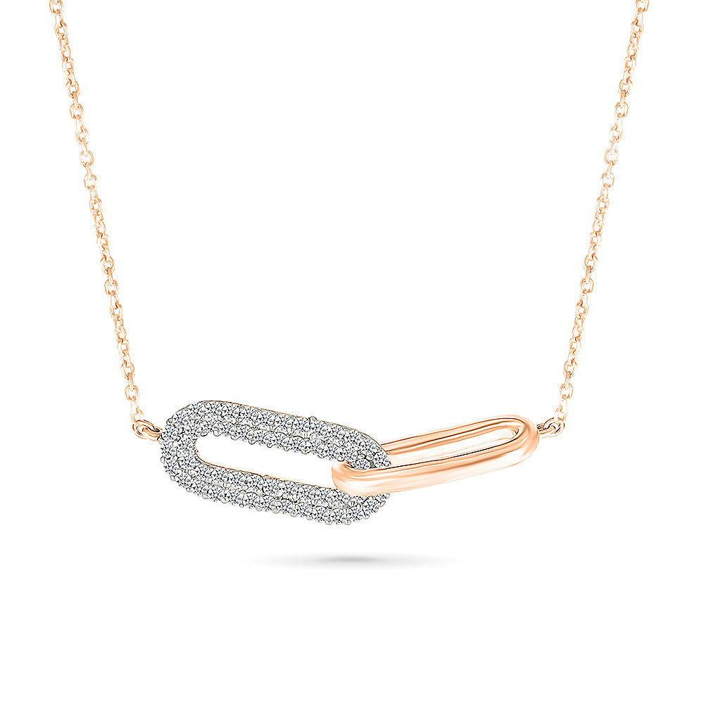 Interlink Gold & Diamond  Necklace