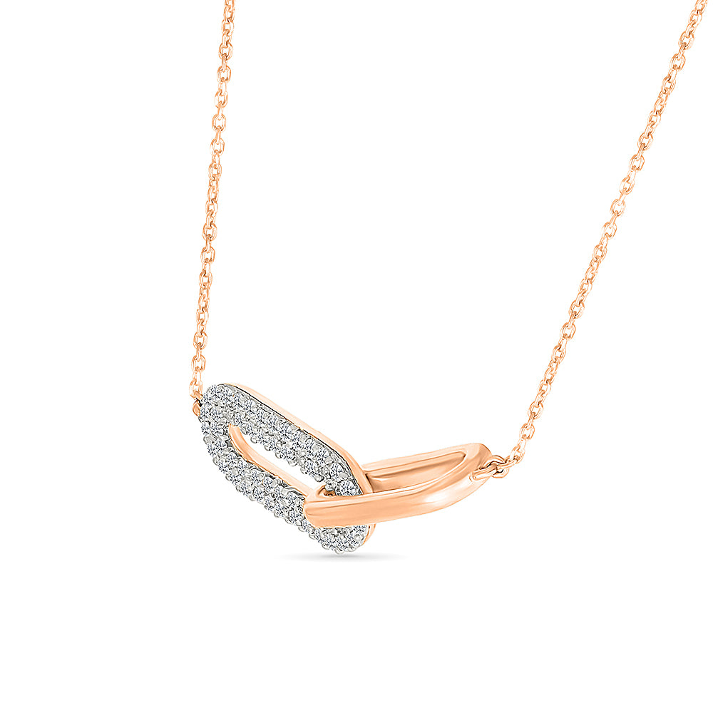 Interlink Gold & Diamond  Necklace