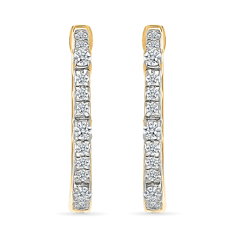 Radiant Modernity Diamond Hoops Earrings