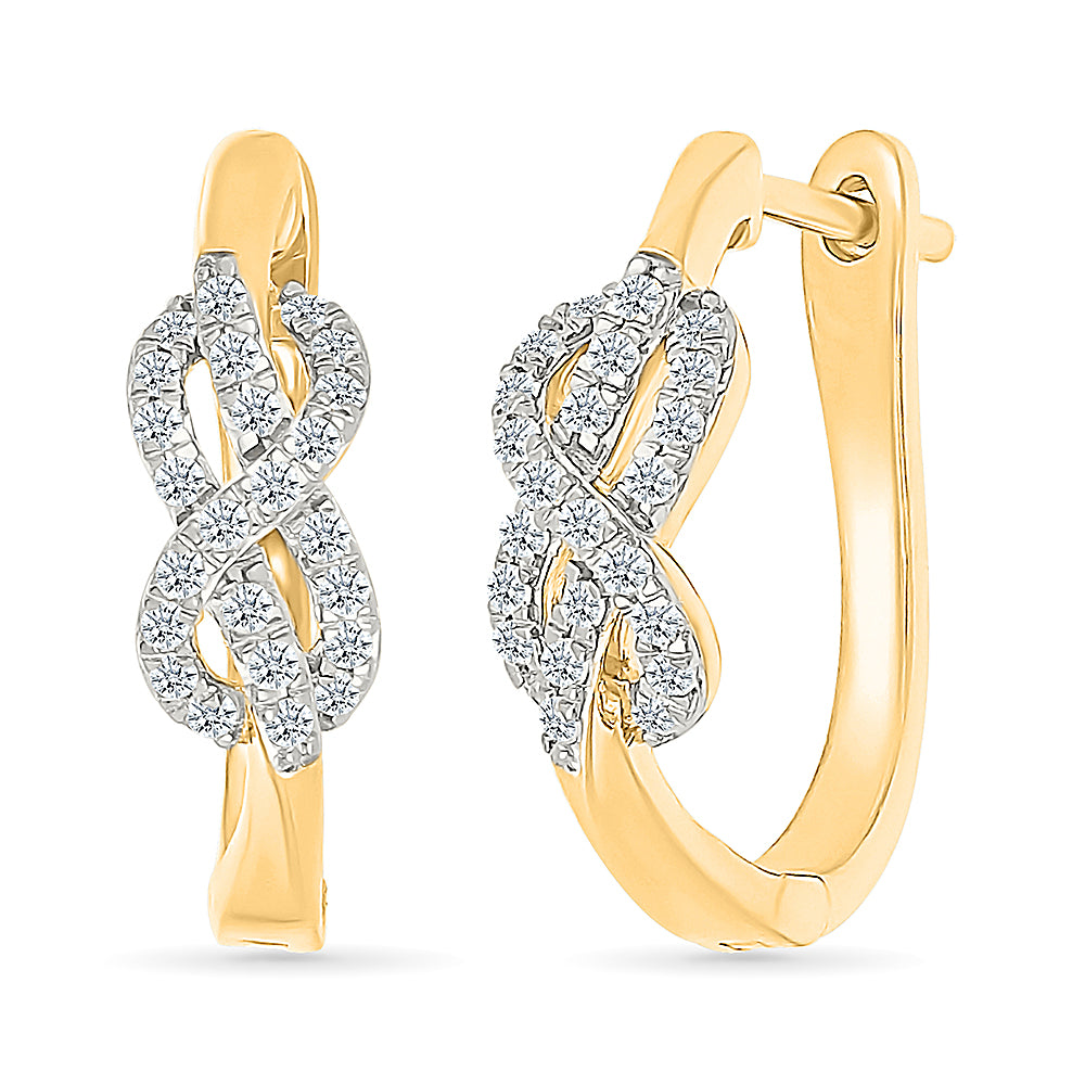 Diamond Infinity Hoop Earrings