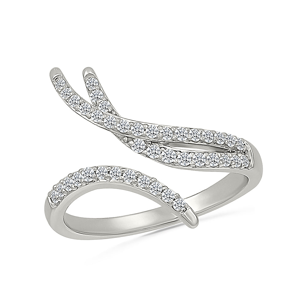 Twisted Halo Diamond  Ring 