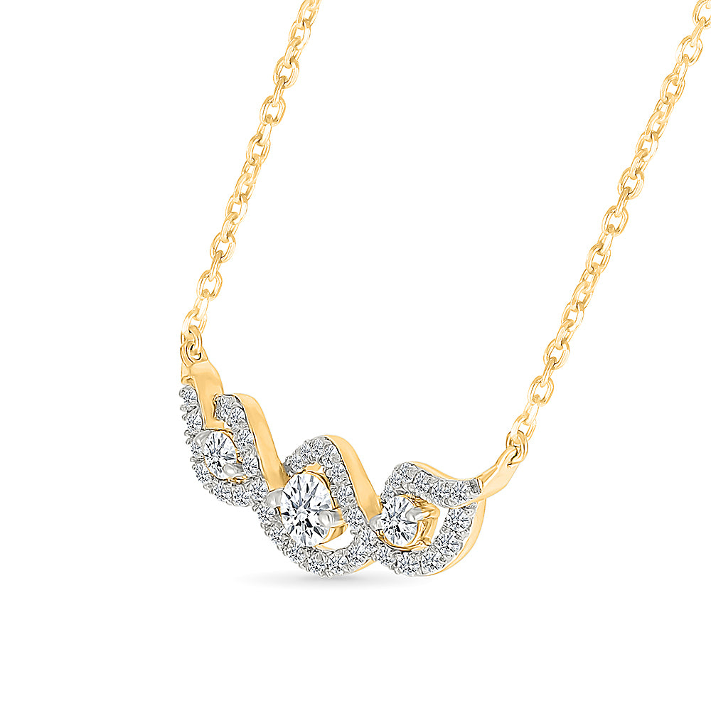 Triple Interwoven Infinity Necklace