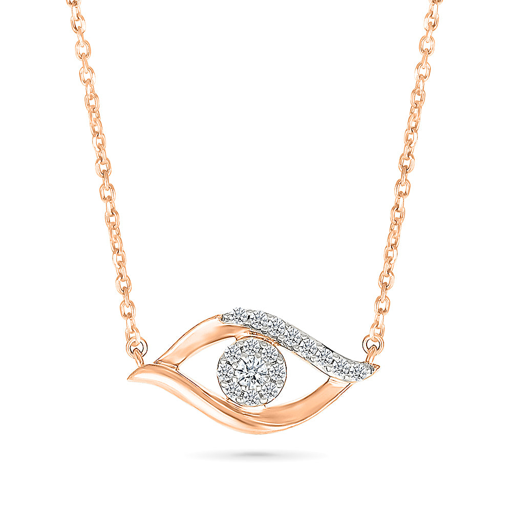 Sparkling Eye Gold & Diamond Necklace