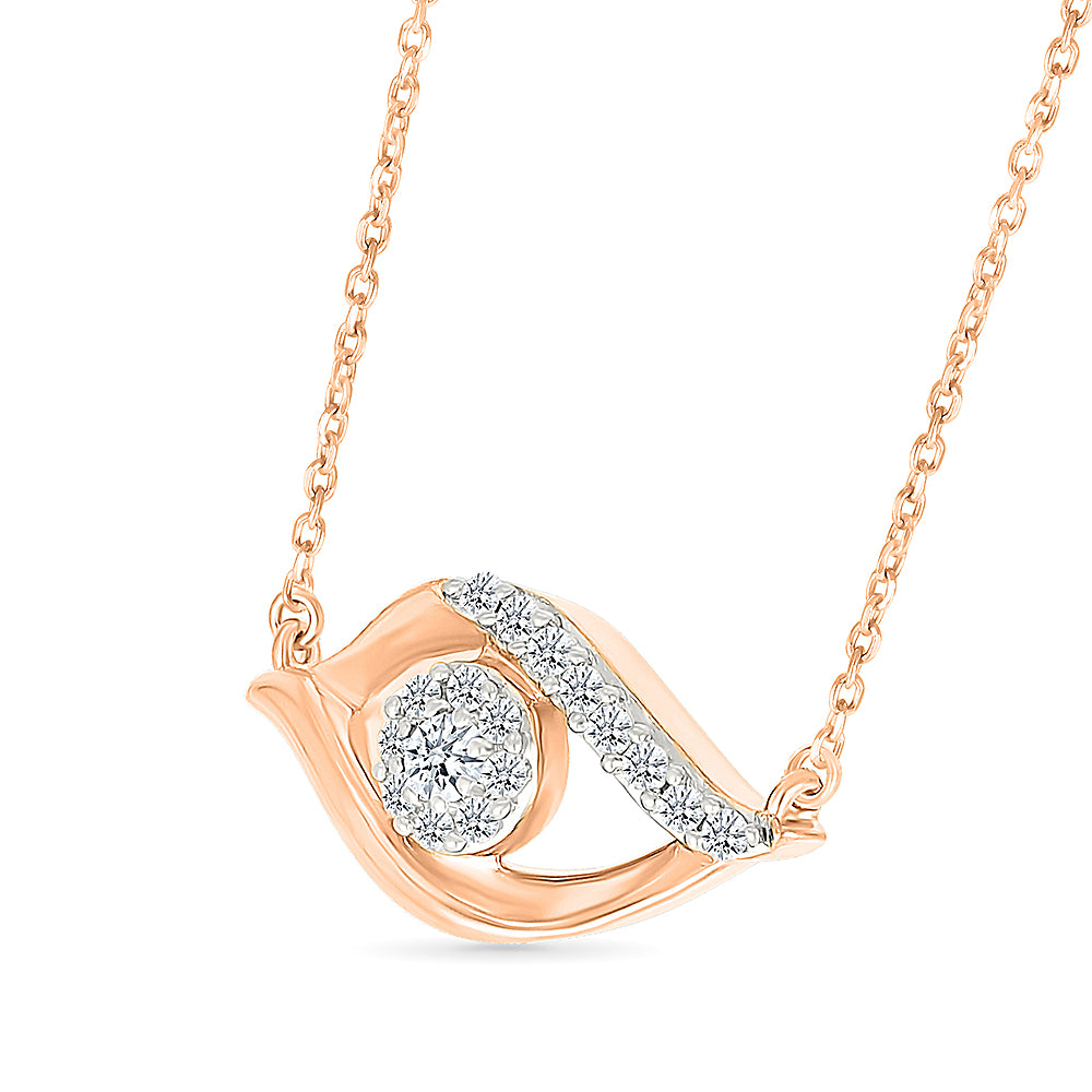 Sparkling Eye Gold & Diamond Necklace