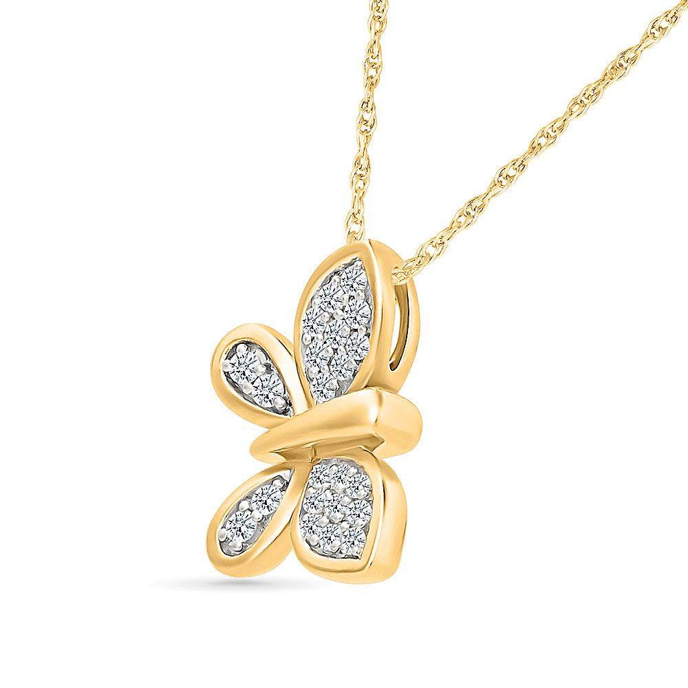 Diamond Butterfly Pendant