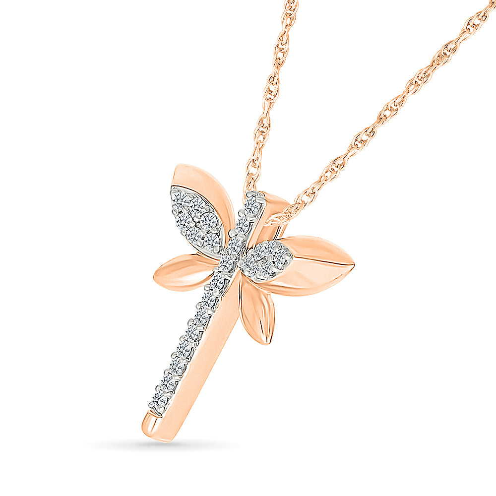 Diamond Dragonfly Pendant