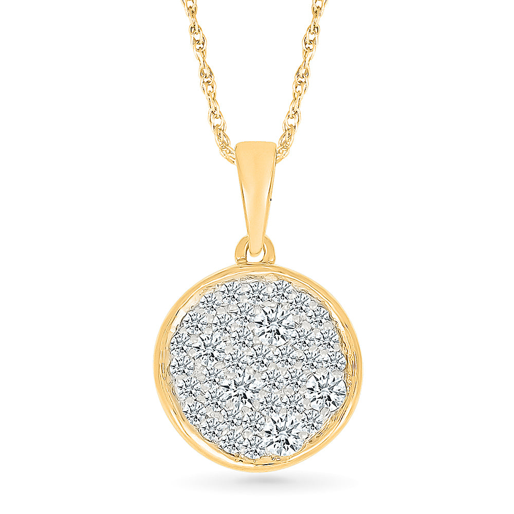 Radiant Diamond Circle Pendant