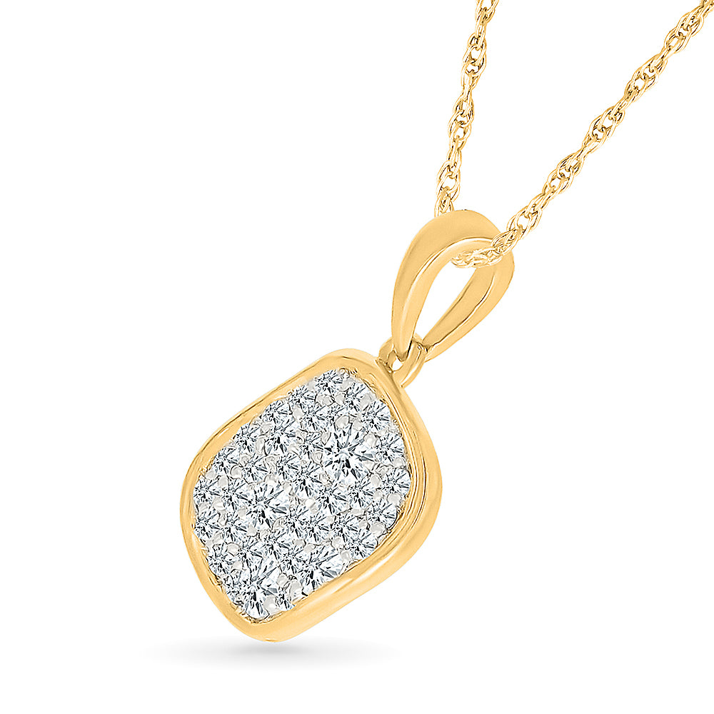 Radiant Diamond Circle Pendant