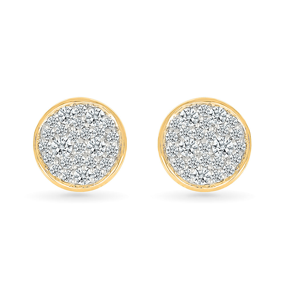 Sparkling Clusters Stud Earrings