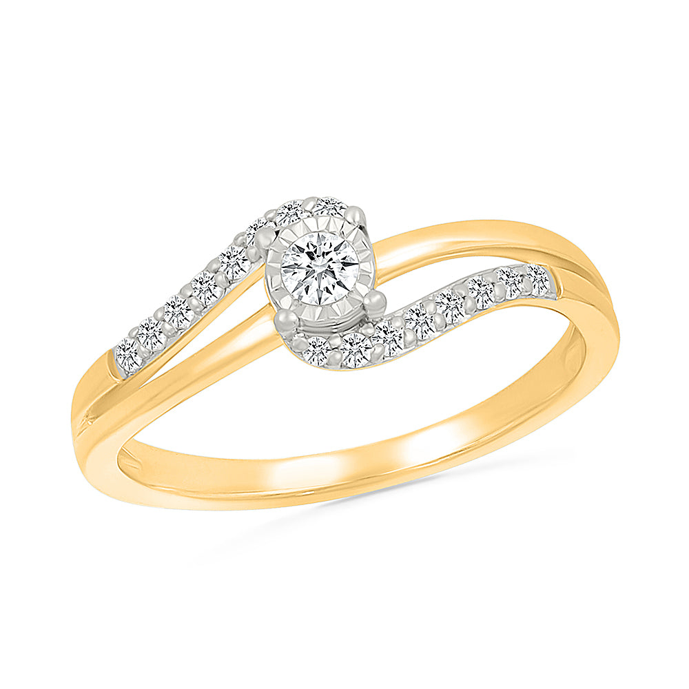 Split Shank Diamond Ring