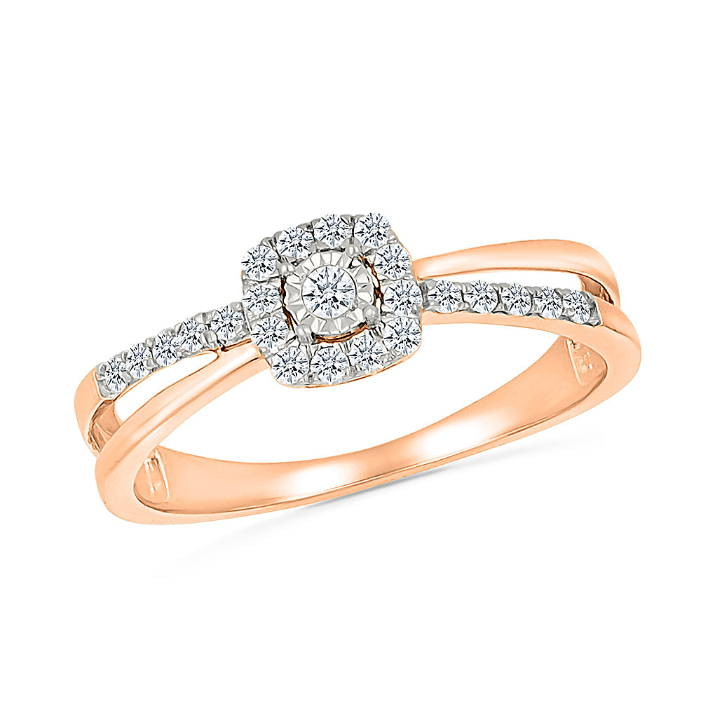 Double Crossover Diamond Ring