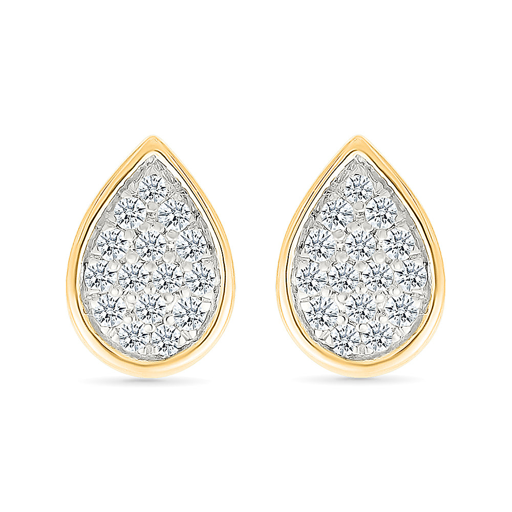 Radiant Gold & Diamond Studs