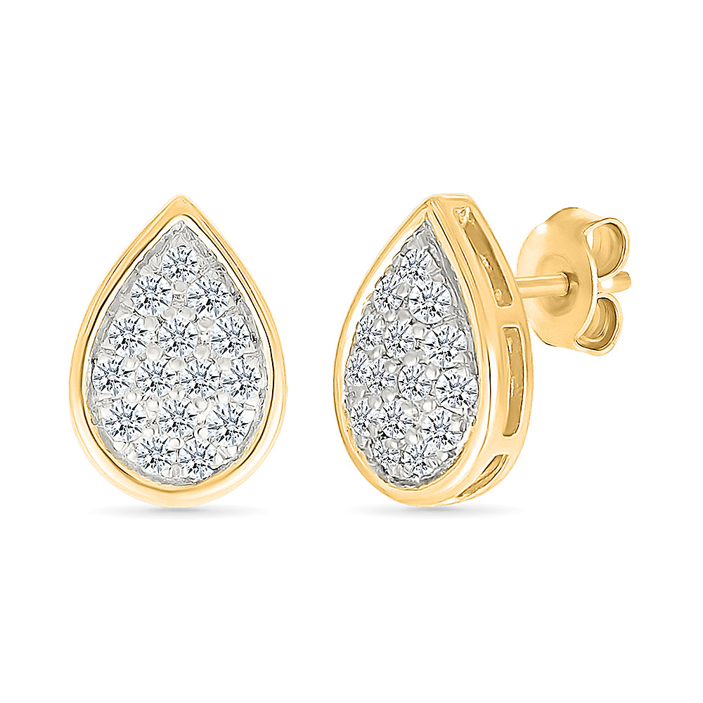 Radiant Gold & Diamond Studs