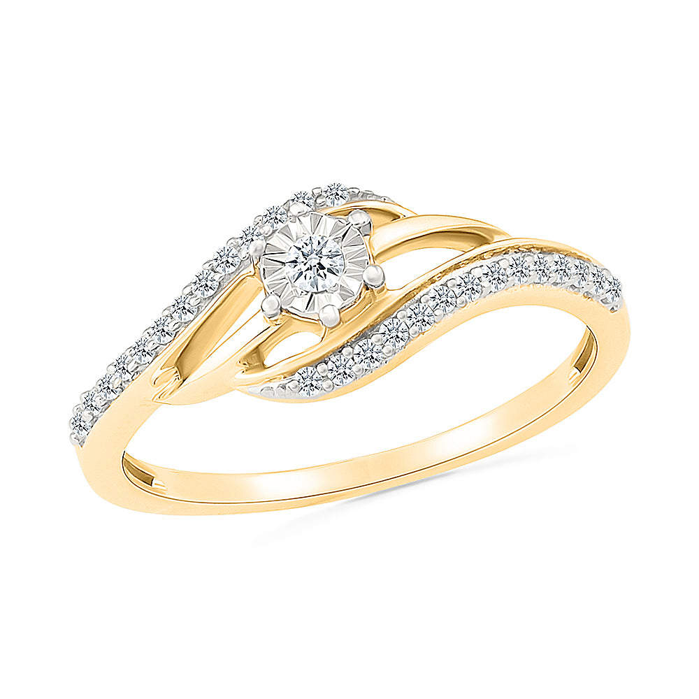 Charming Waves Diamond Ring