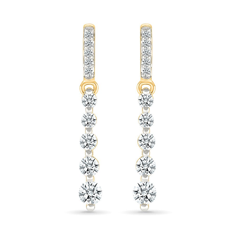 Twinkling Towers Hoops Earrings