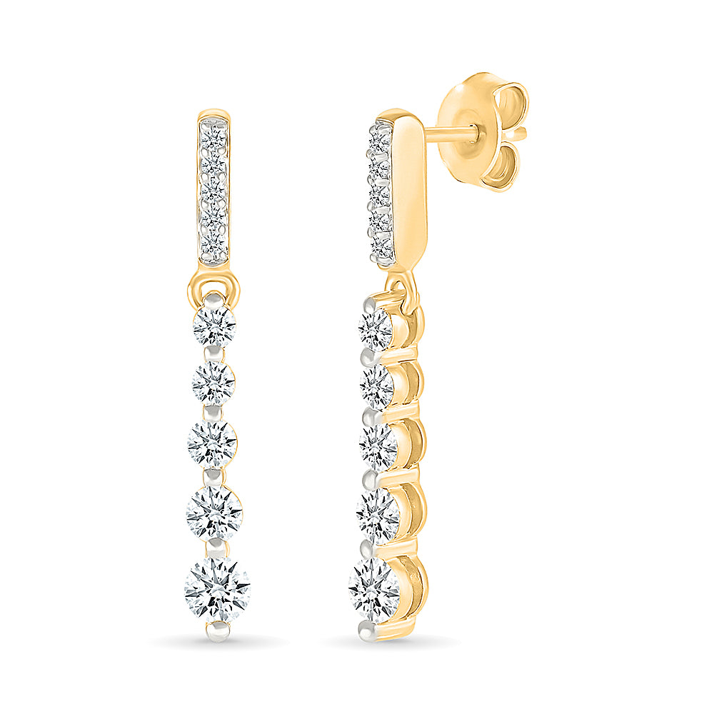 Twinkling Towers Hoops Earrings