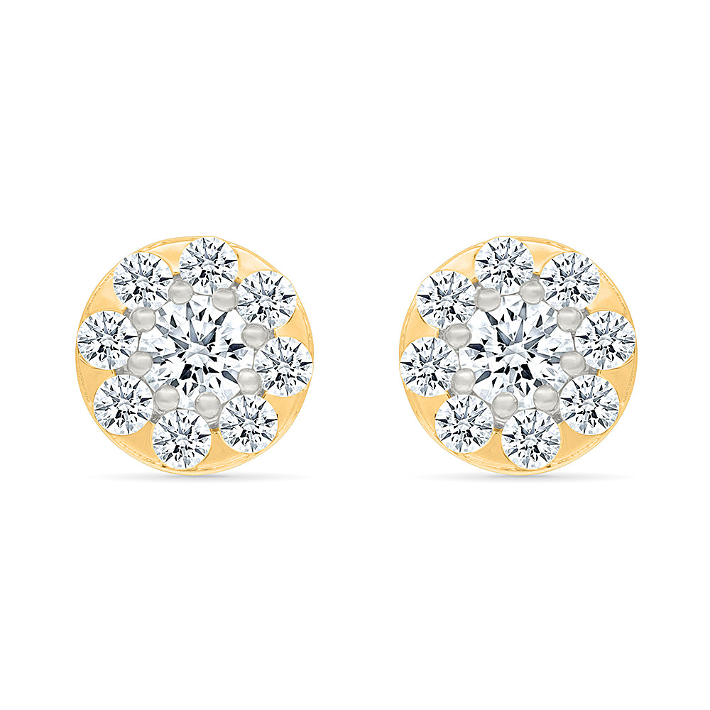 Dazzling Gold & Diamond Studs