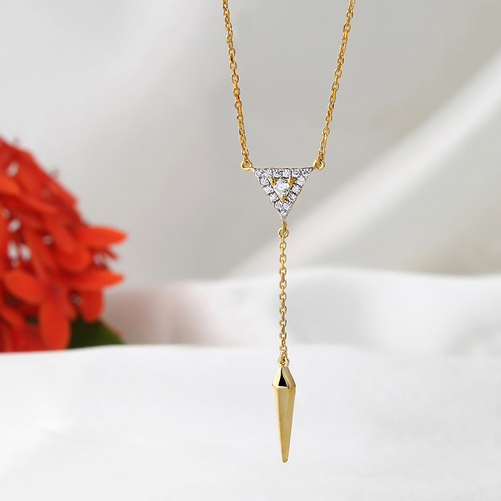 Trio "Y"Gold & Diamond Necklace