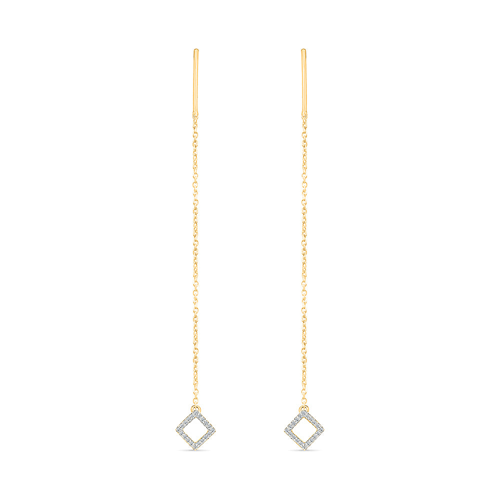 Flawless Gold & Diamond Drop Earrings