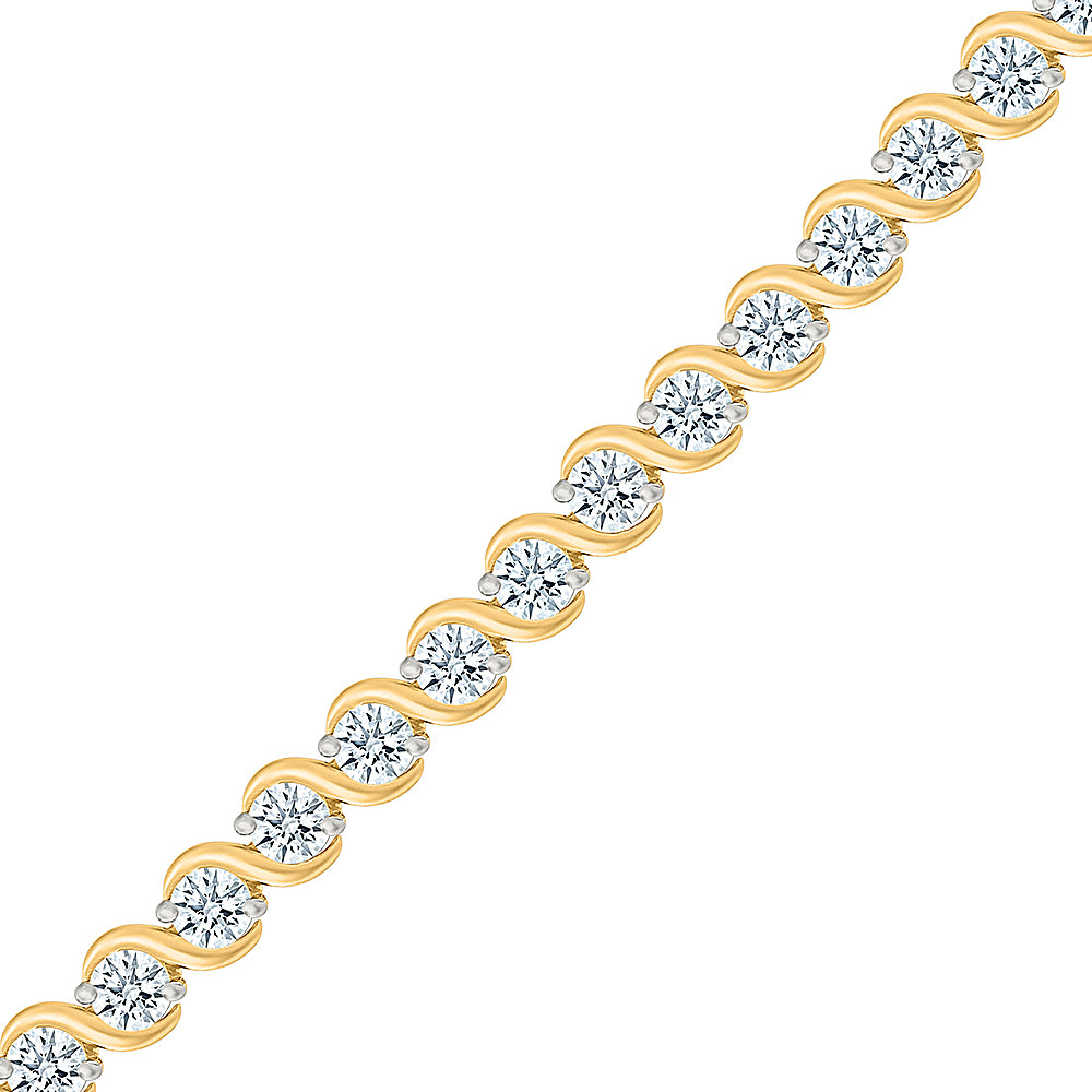 Lily - " purity and beauty" Gold & Diamond Bracelet