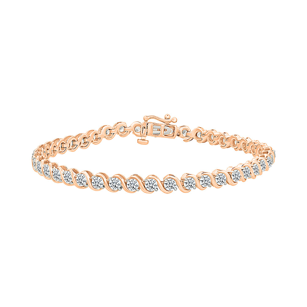 Twinkling Tapestry Diamond Spiral Bracelet