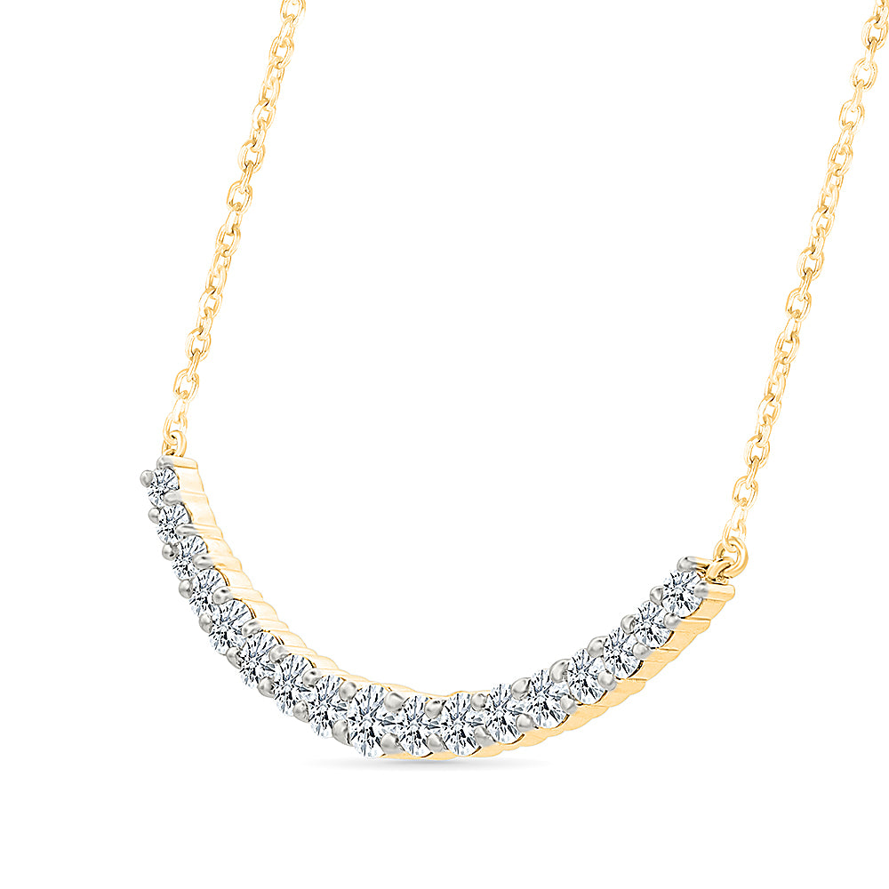 Semi Circle Diamond Necklace