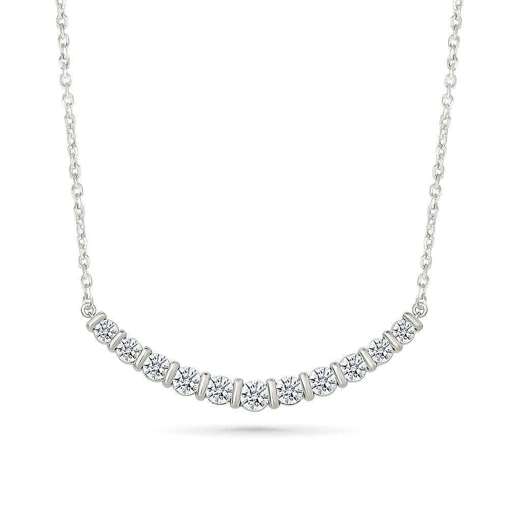 Hemicycle  Crescent Diamond Necklace