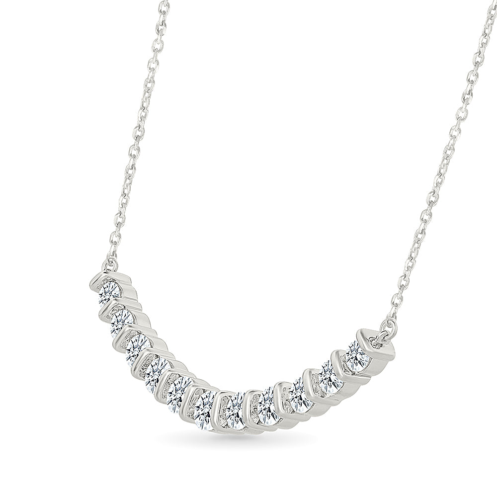 Hemicycle Crescent Diamond Necklace