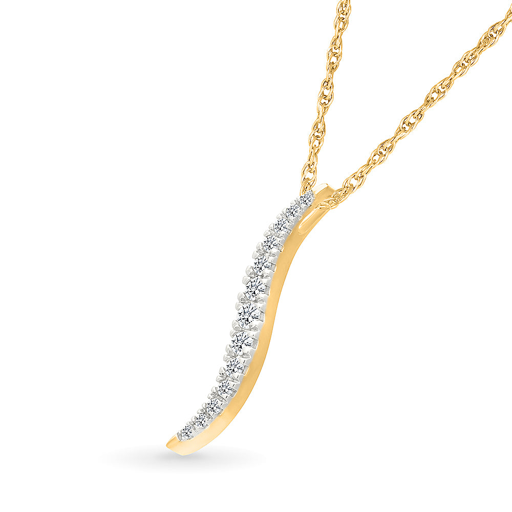 Fluid Diamond Pendant