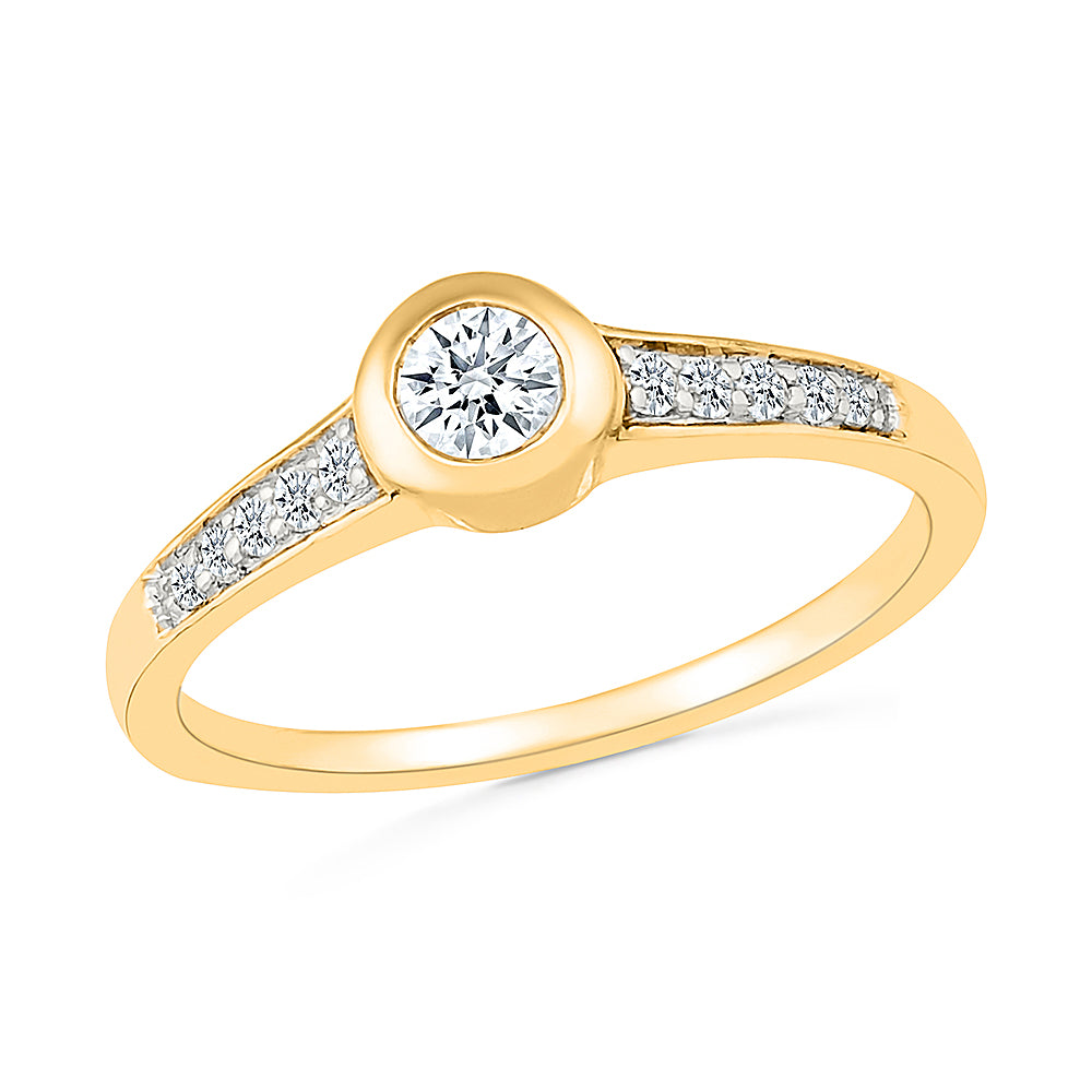 Princess Modern Gold & Diamond Ring