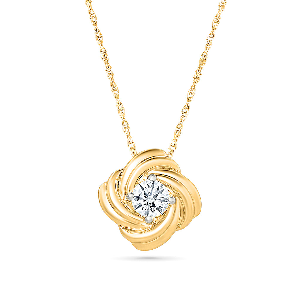 Petal Gold & Diamond Pendant