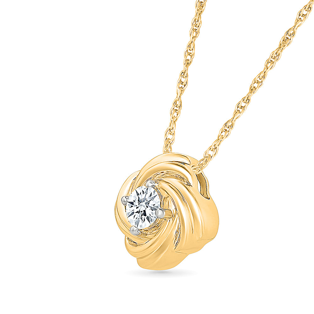 Petal Gold & Diamond Pendant