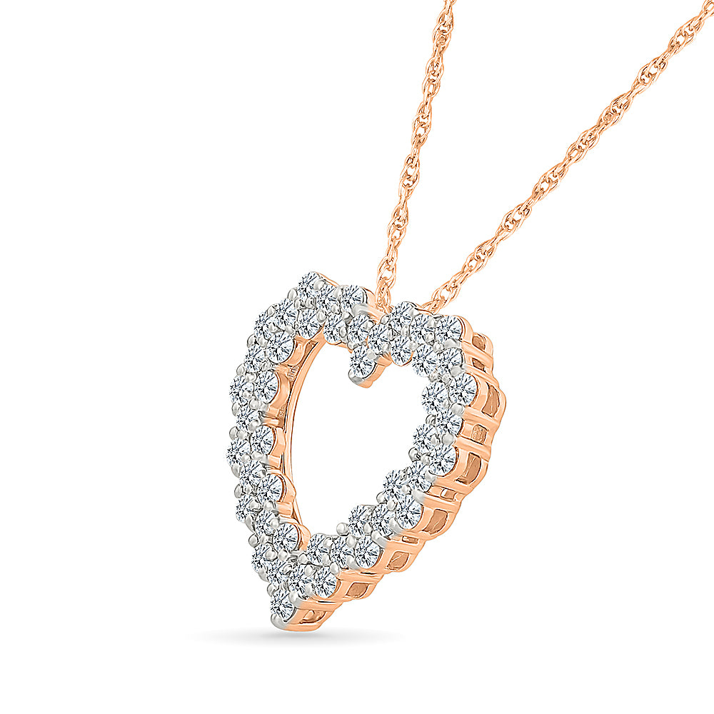 Heart To Heart Gold & Diamond Pendant