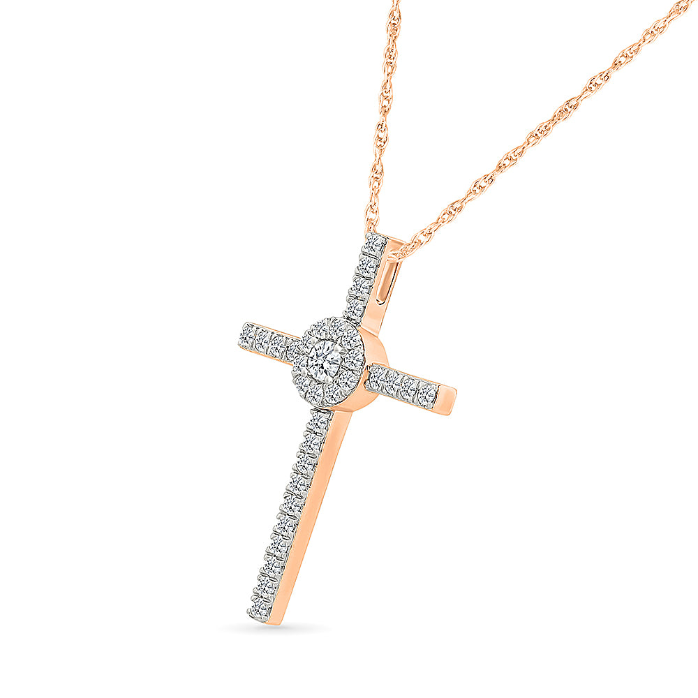 Mercy Gold & Diamond Cross Pendant