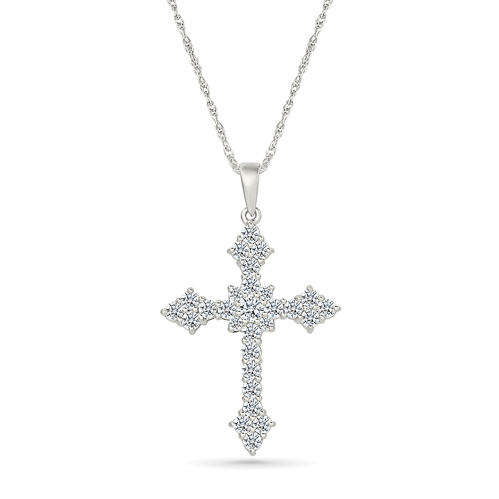 Gold & Diamond Cross Radiance Pendant