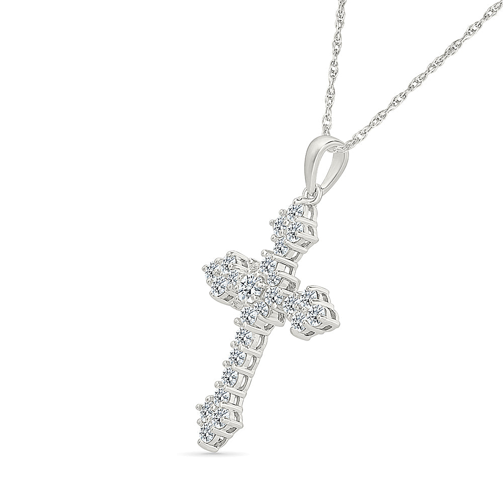 Gold & Diamond Cross Radiance Pendant