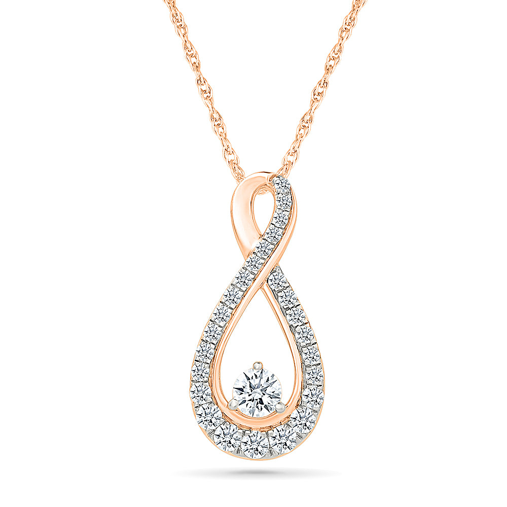 Infinity Gold & Diamond Pendant