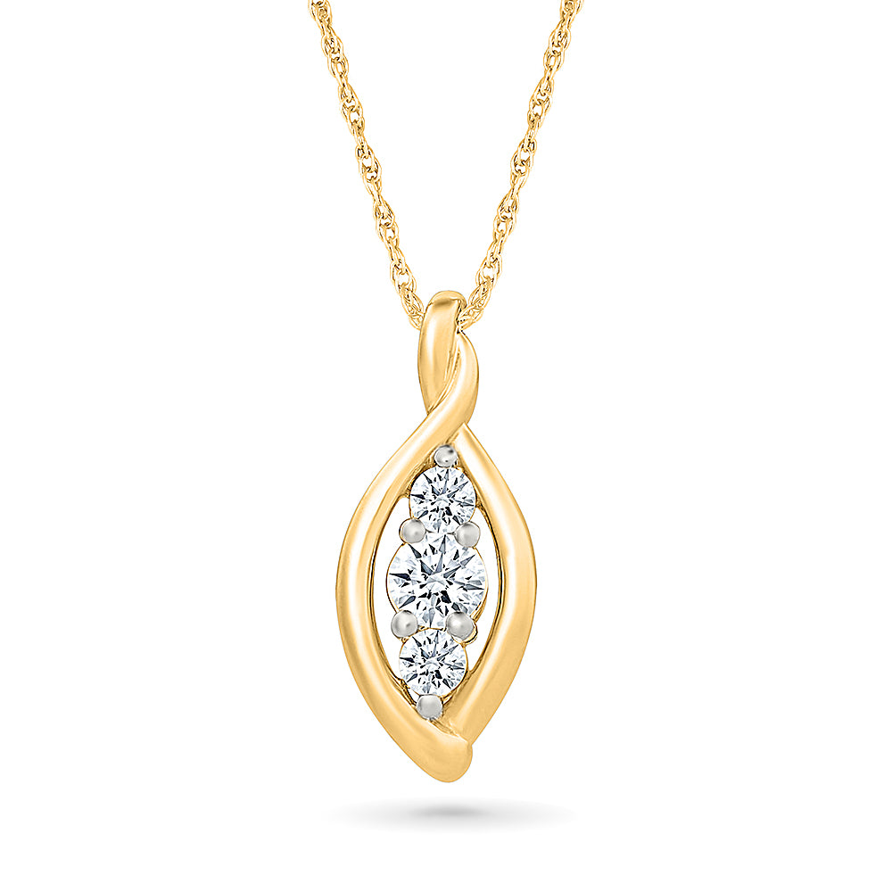 Oval Shape Diamond Pendant