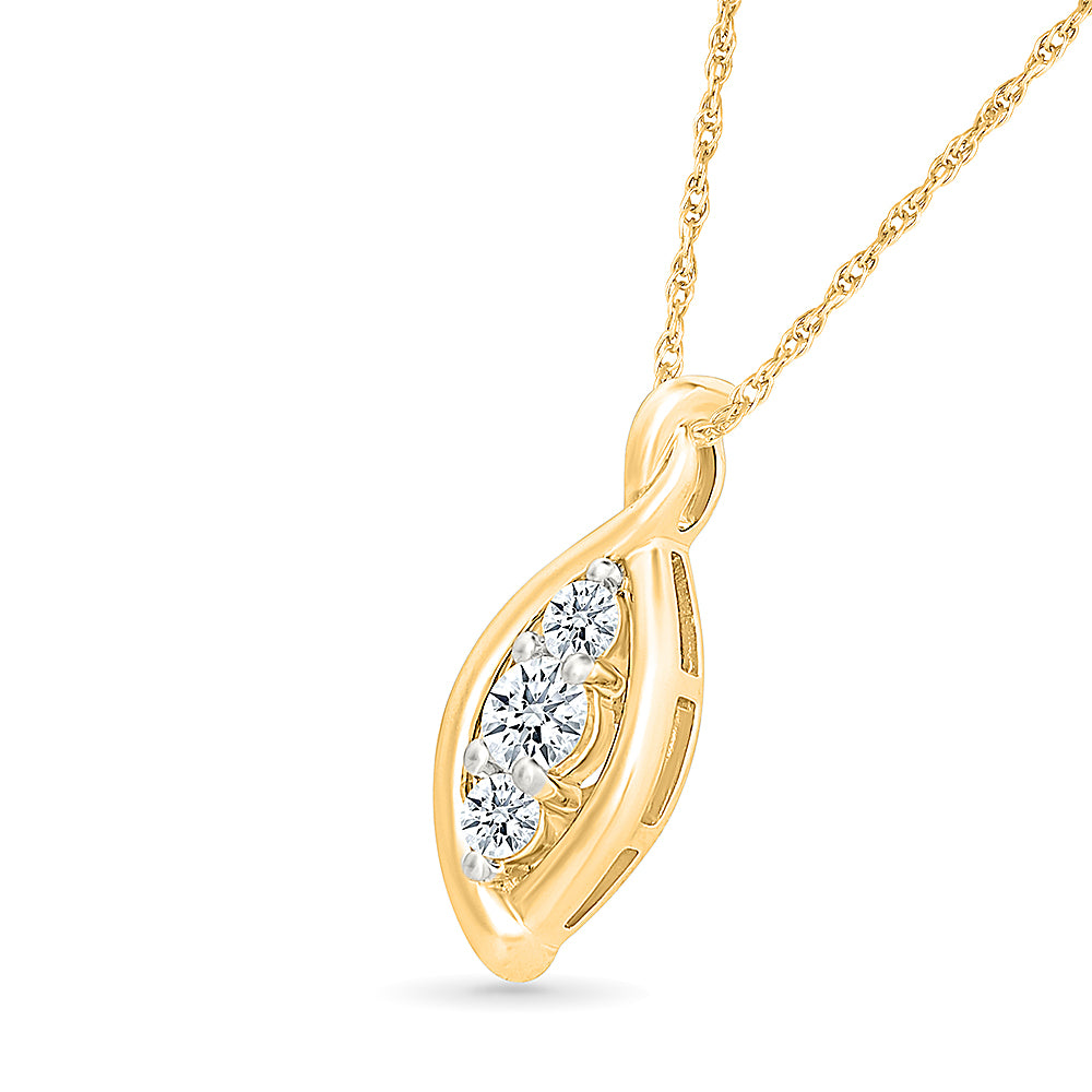 Oval Shape Diamond Pendant