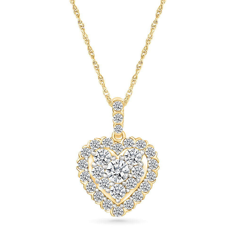 Glittering Heart Diamond Pendant