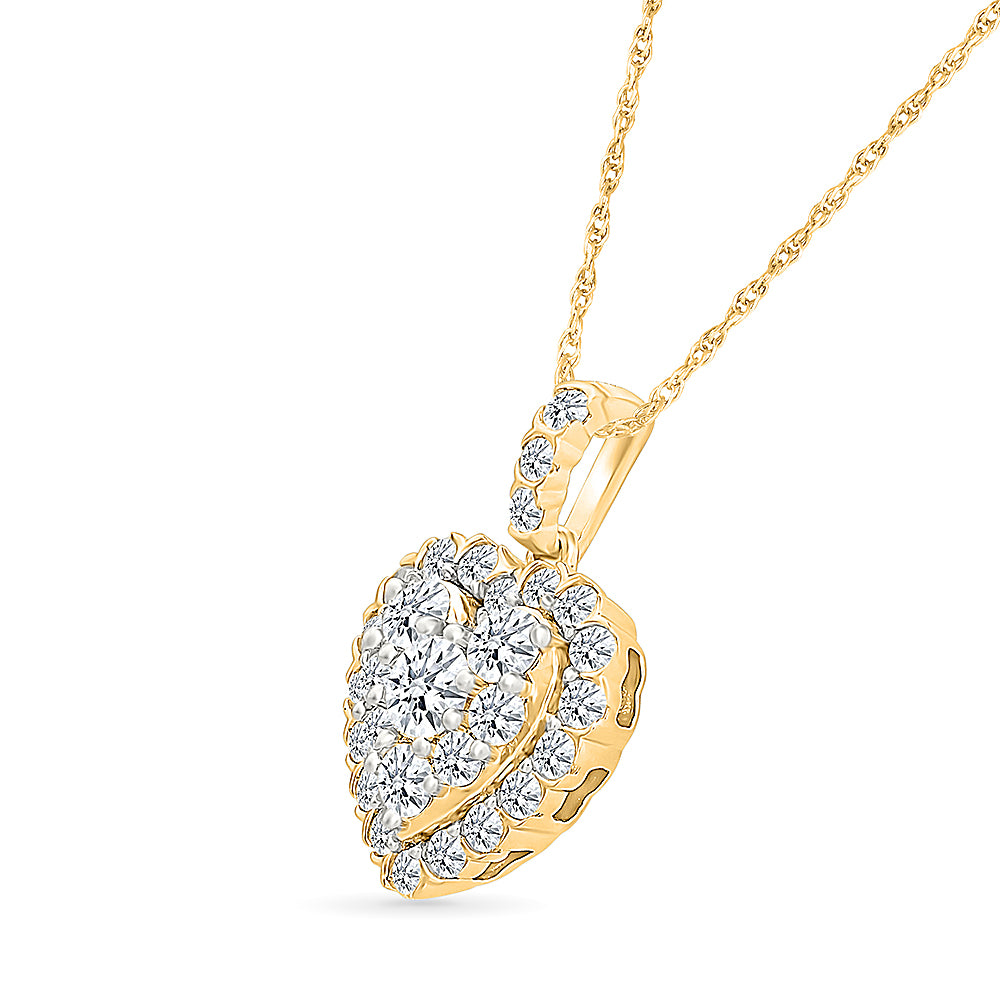 Glittering Heart Diamond Pendant