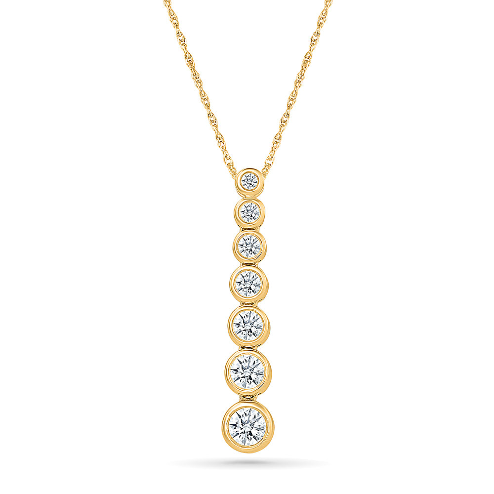 Round Journey Gold & Diamond Pendant