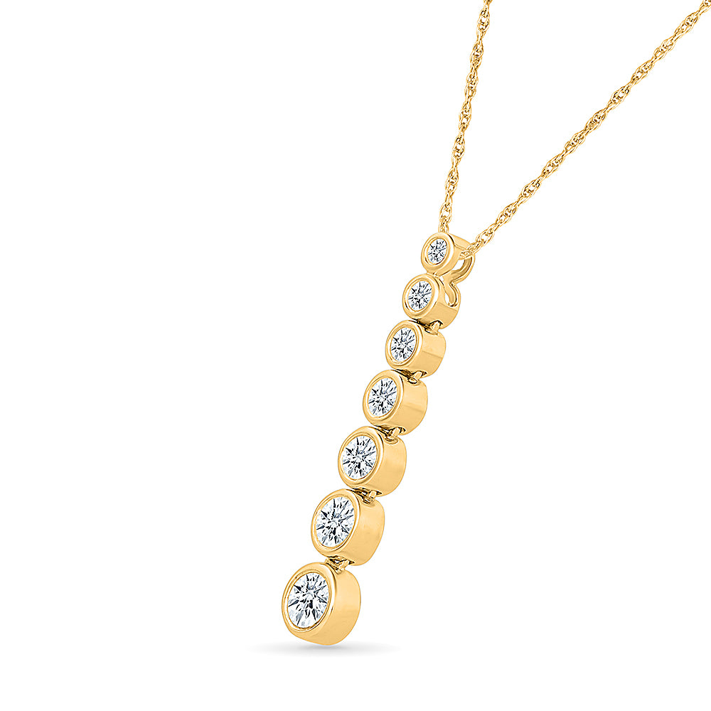 Round Journey Gold & Diamond Pendant