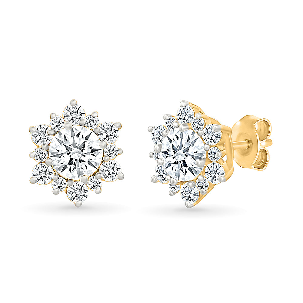 Daisy Gold & Diamond Earrings