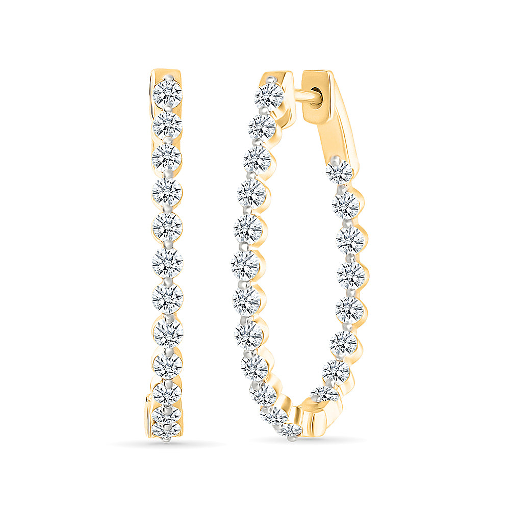 Stunning Gold & Diamond Earrings