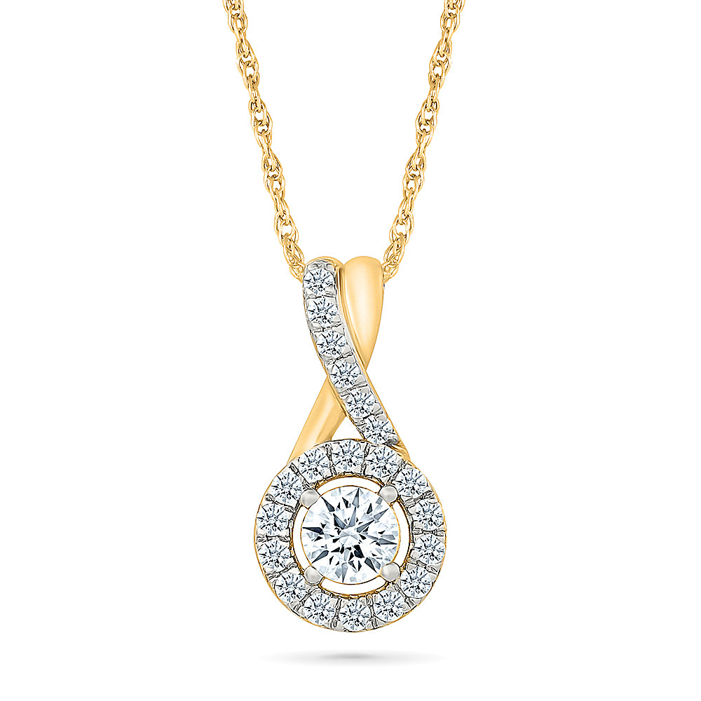 Labgrown Diamond Infinity Style Pendant