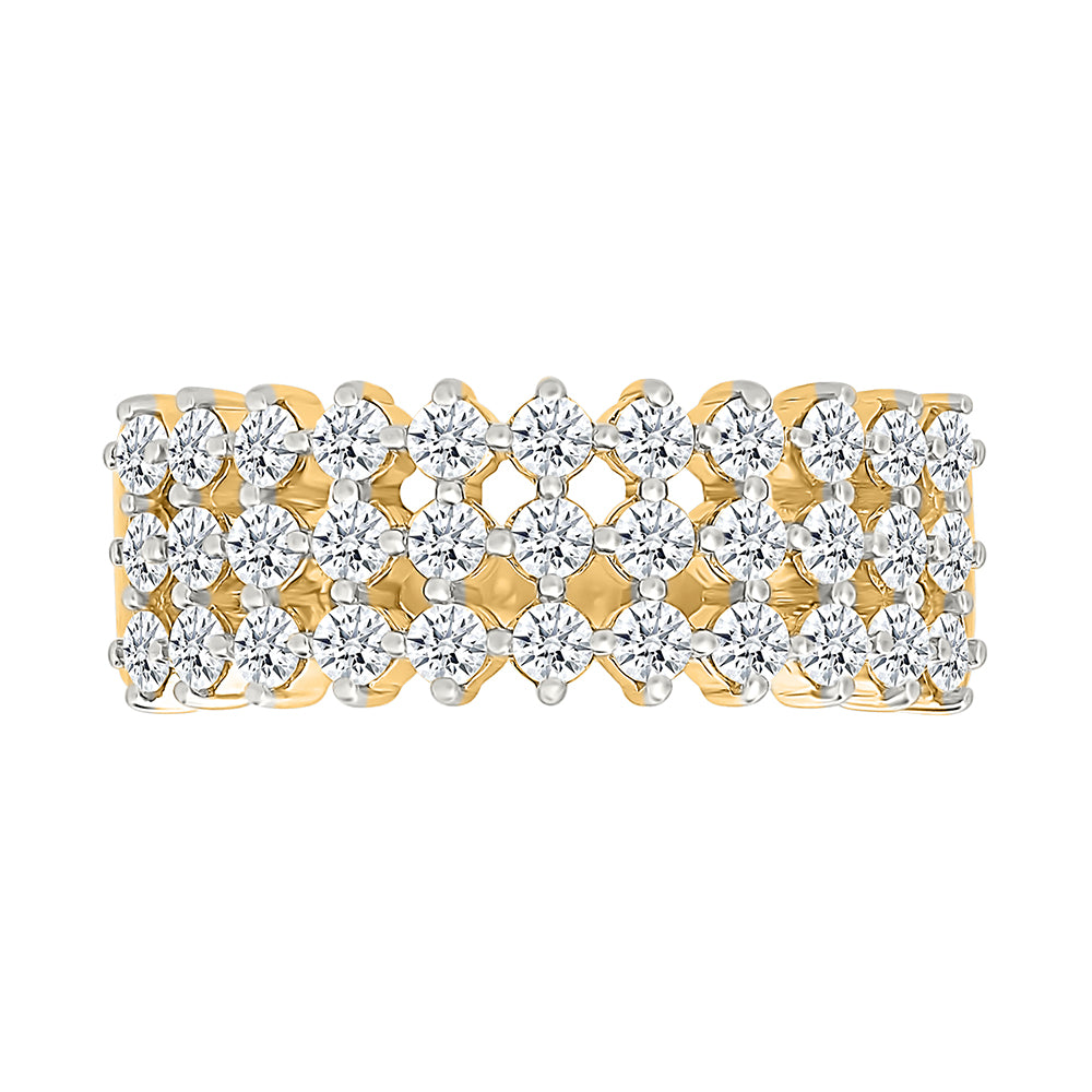 Sunlit Triple Diamond Ring