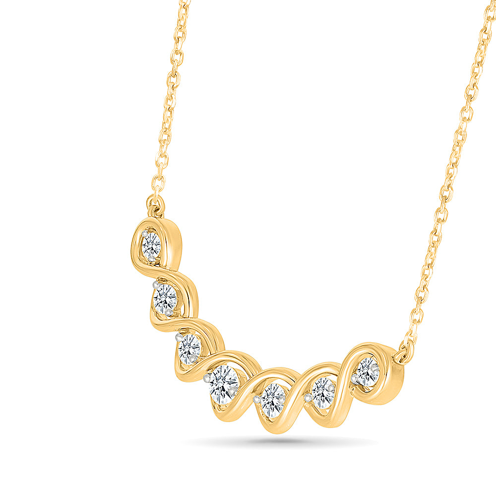 Swirl Diamond Necklace