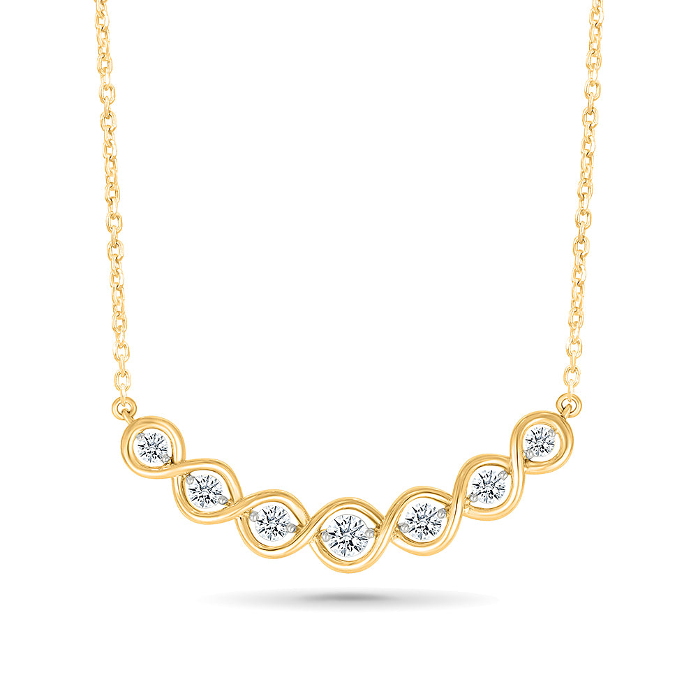 Swirl Diamond Necklace