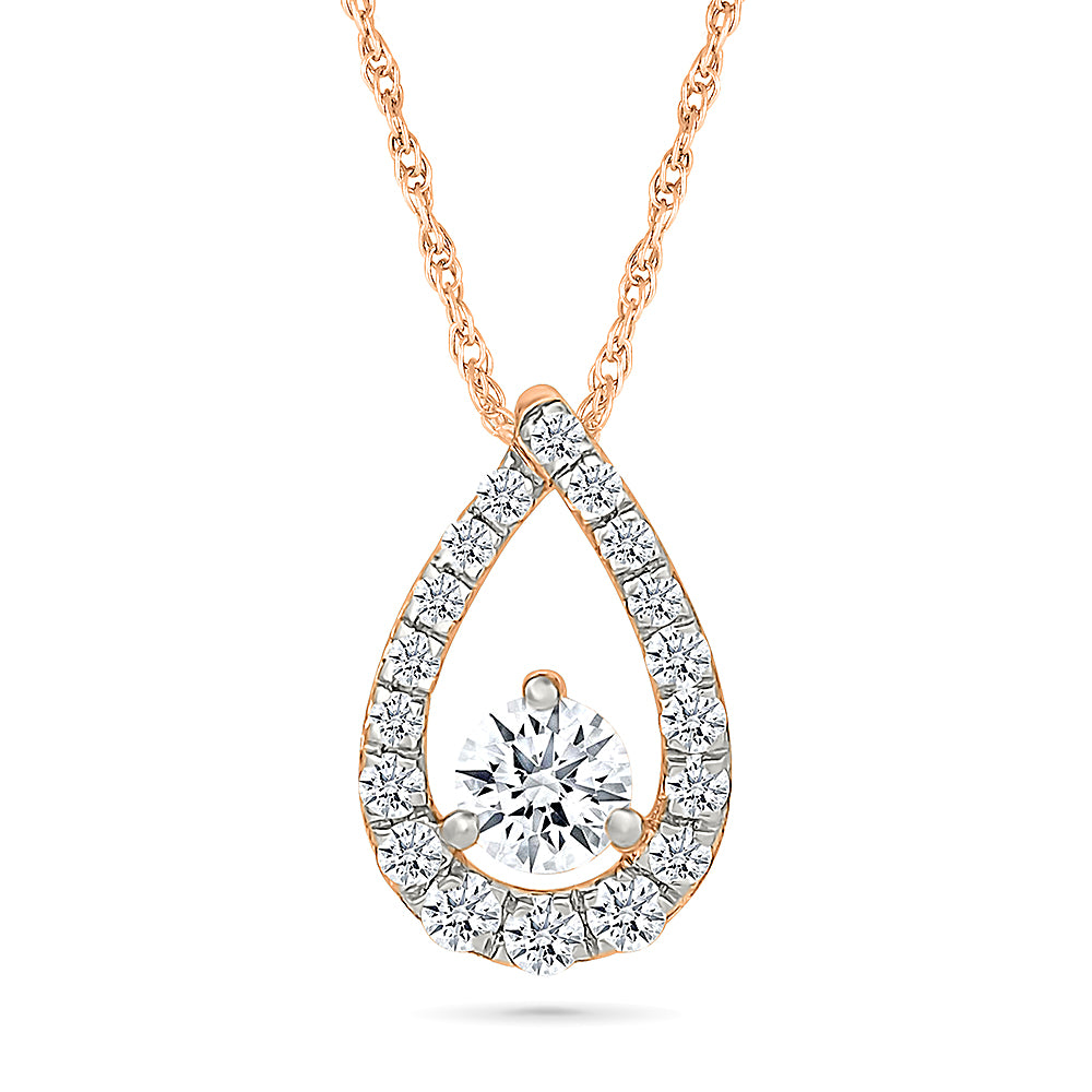 Oval Diamond Pendant